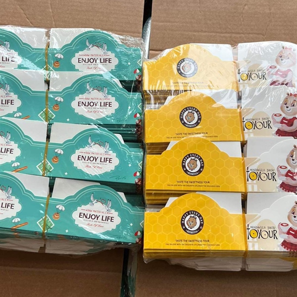 10 túi nilong đáy khay bìa đựng quà trẻ em (NA)
