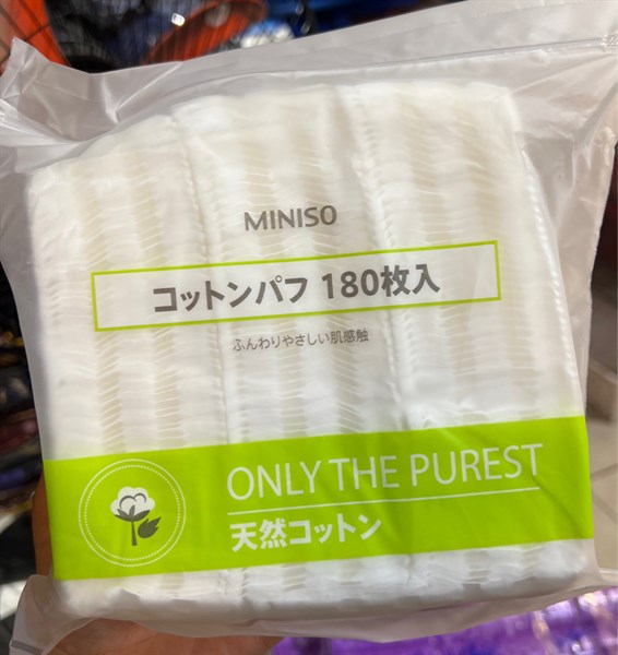 Bông tẩy trang Miniso túi 180M (hcd)