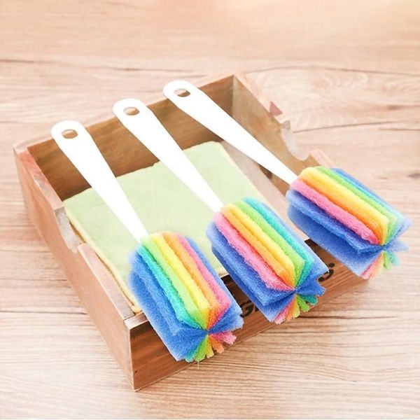 CỌ RỬA LY, BÌNH, CỐC 7 MÀU TẠO BỌT TIỆN LỢI