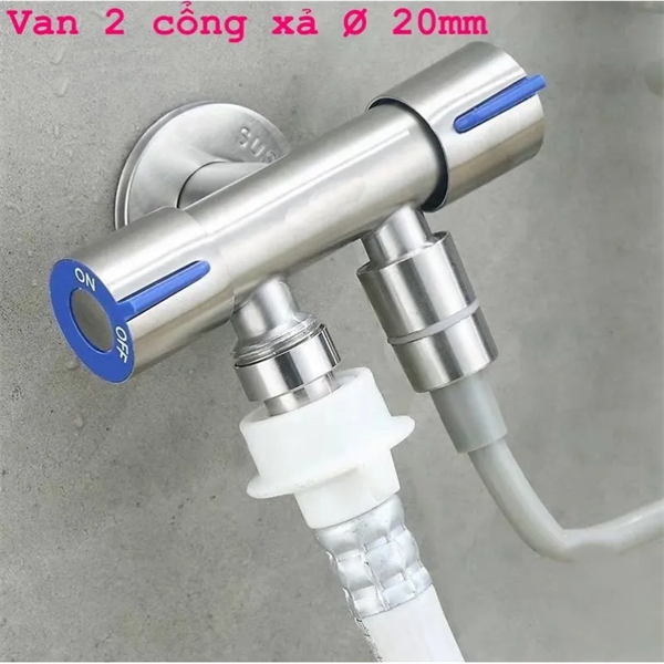 VAN KHÓA NƯỚC 2 CỔNG NÓNG HOẶC LẠNH THÉP 304