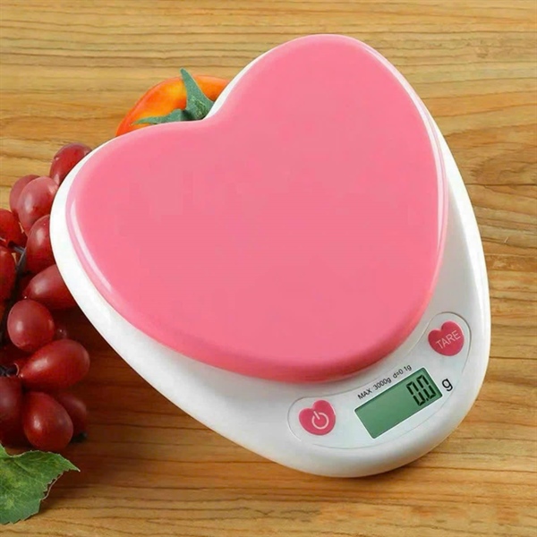 CÂN ĐIỆN TỬ NHÀ BẾP HÌNH TRÁI TIM 3KG