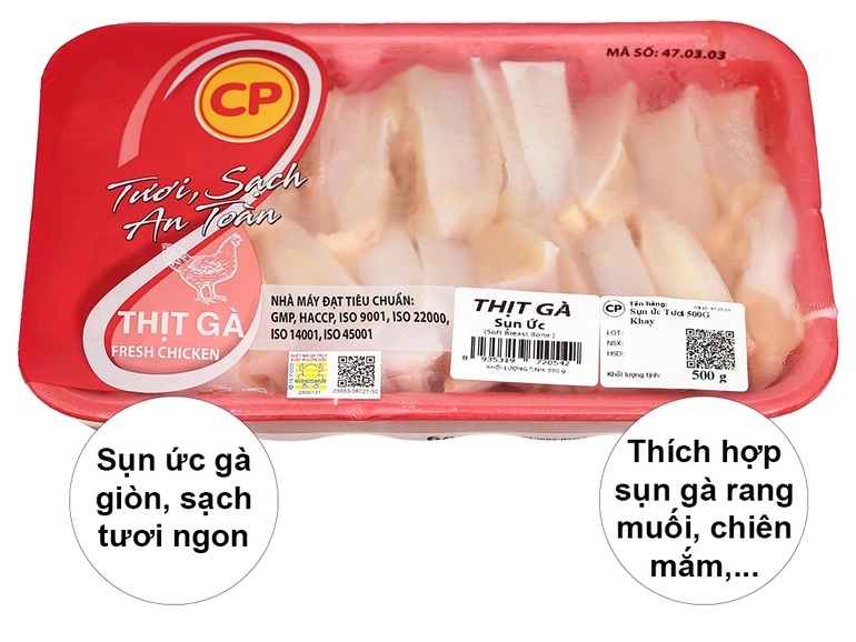 SỤN ỨC GÀ 500G