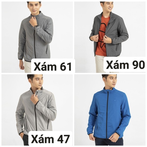 Áo khoác gió 2 lớp nam Aristino AJK001W9 dáng suông regular fit, chun 1 cm chắc chắn, túi khoá kim loại, vải xước