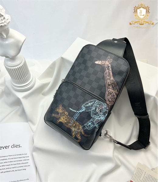 Túi bao tử LV Sling damier động vật 3D