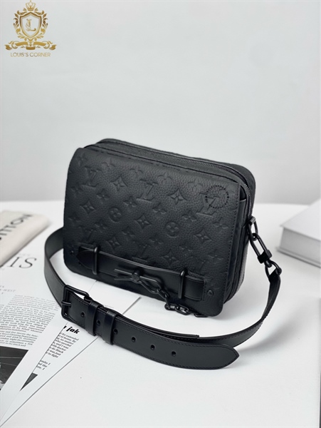 Túi LV steamer messenger mono đen chìm