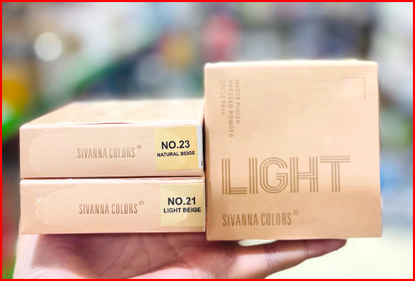 (HF945) Phấn phủ SIVANNA COLORS MATTE FINISH PRESSED POWDER