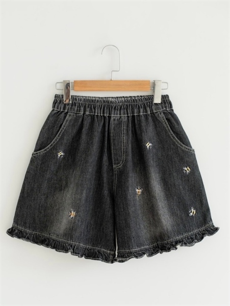 Denim Shorts - Bee - Đen