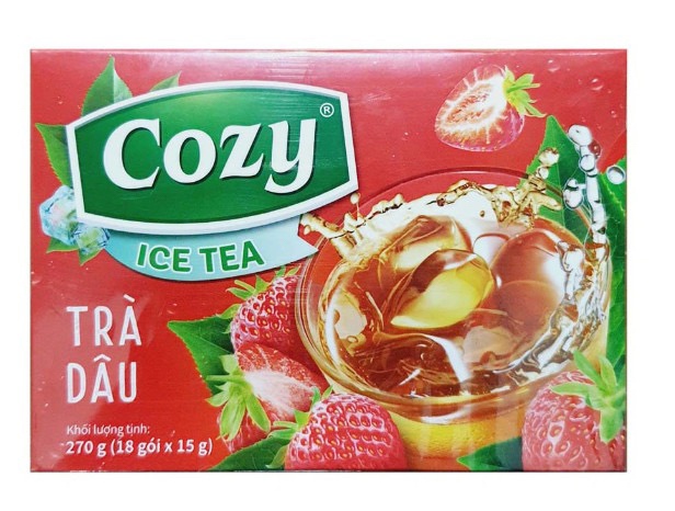 Trà icetea Dâu hòa tan Cozy 16x15gr (Hộp)