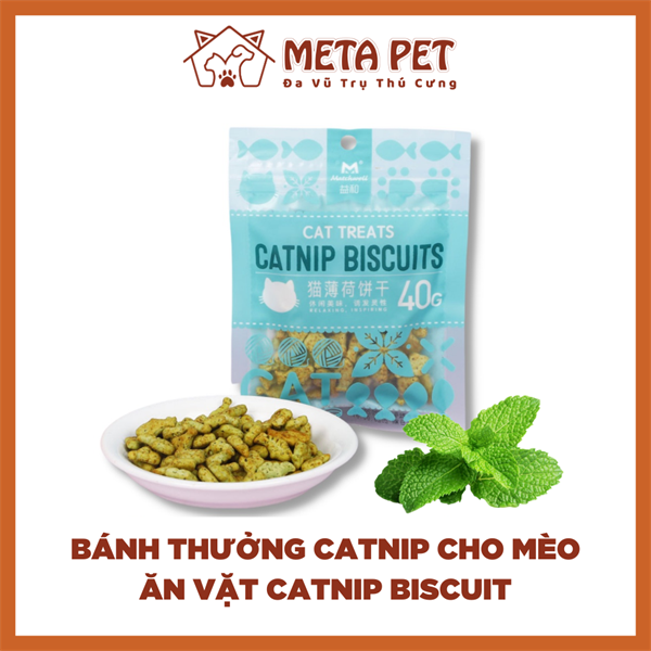 Bánh thưởng bánh cá catnip cho mèo 40g - Catnip Biscuits