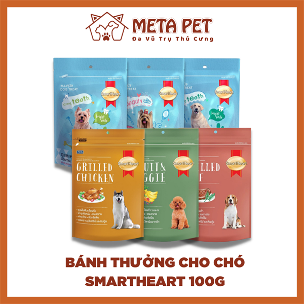 Bánh thưởng Smartheart Snack ăn vặt cho chó - 100g