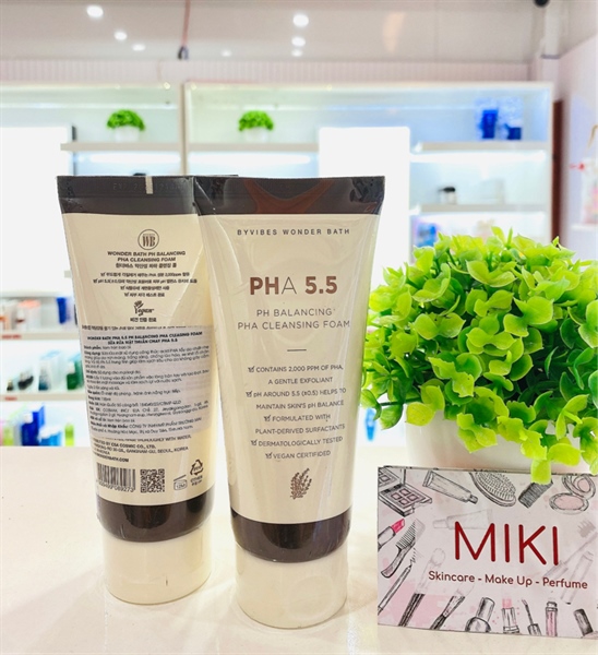 Sữa rửa mặt thuần chay PHA 5.5 Wonder bath ph balancing.#130ml cho da nhạy cảm
