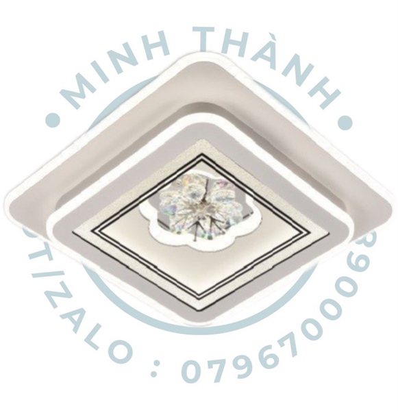 Đèn mâm led vuông Ø500
