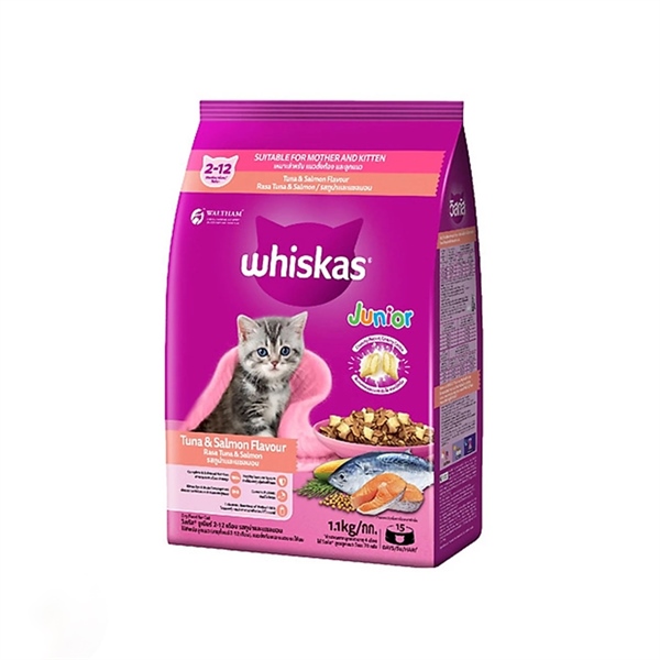 Thức ăn hạt Whiskas Junior 1,1kg dành cho Mèo Con - Các vị