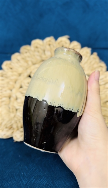 Bình Hoa Mini Bát Tràng Men hỏa biến Decor không gian cực xinh