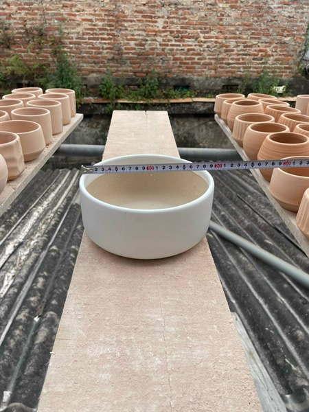 [Giá sỉ] Chậu gốm hình TRỤ LÙN - Chậu gốm Bát Tràng - chậu trồng cây cảnh, cây bonsai, cây để bàn