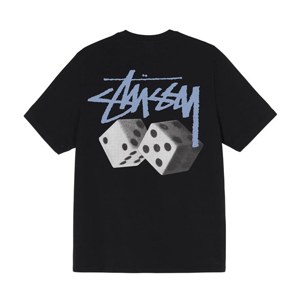 ÁO THUN STUSSY ROLL THE DICE PIGMENT DYED TEE - XÚC XẮC ROLL ĐEN