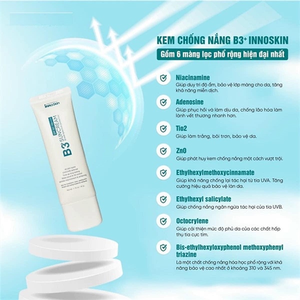 INOSKIN - Chống nắng B3+ Spf 50+PA++++-50G / Xanh