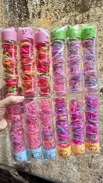 Hộp thun cột tóc hình thú cho bé