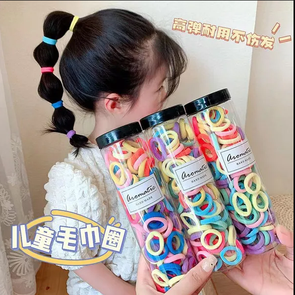 Hộp dây Buộc Tóc Cho Bé Gái (Hộp Nhựa Trong)