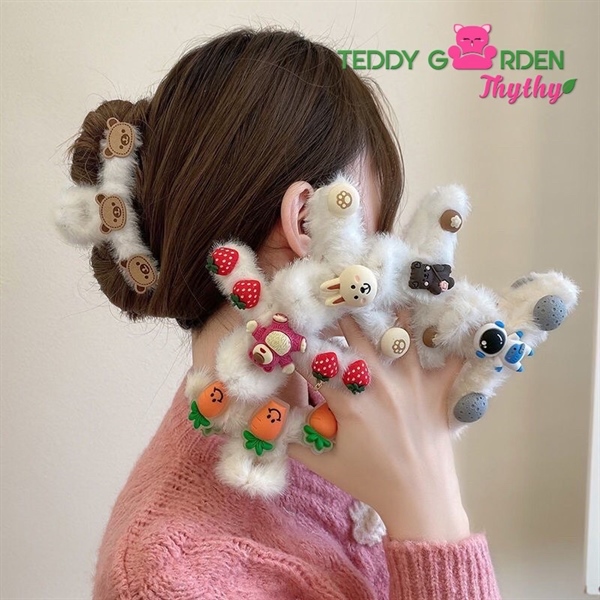 Kẹp càng cua lông thỏ tim