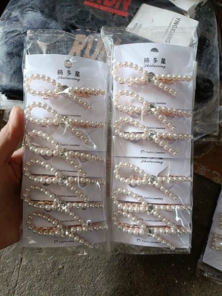 Kẹp bấm ngọc trai nhỏ