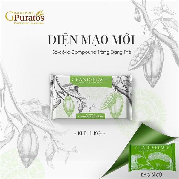 Socola Grand Place trắng W014 (1kg)