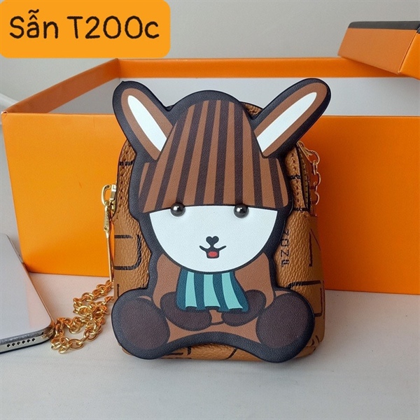 Túi đeo chéo mini thỏ nâu cho bé trai bé gái túi xách nữ mini dễ thương thời trang chất liệu da pu cao cấp full hộp