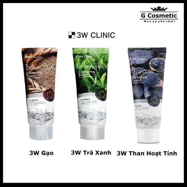 Sữa rửa mặt 3W Clinic 100ml (Than hoạt tính)