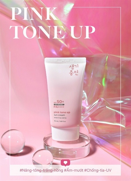(VAT) Kem chống nắng PrettySkin Pink Tone Up - màu hồng