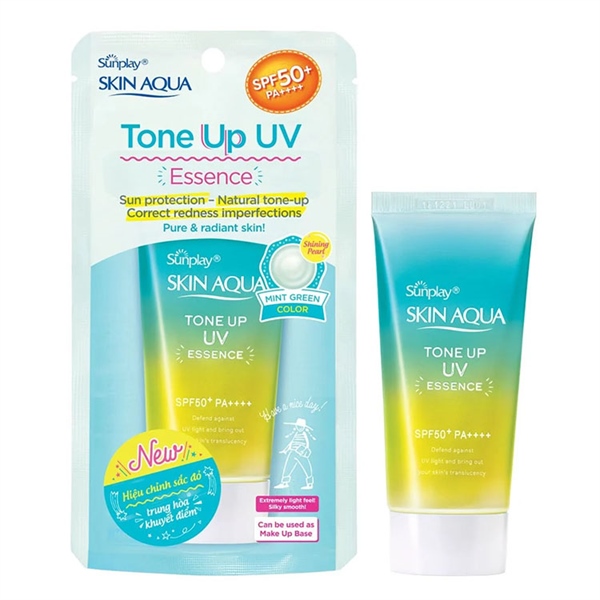 (VAT) Kem chống nắng Skin Aqua - MÀU XANH