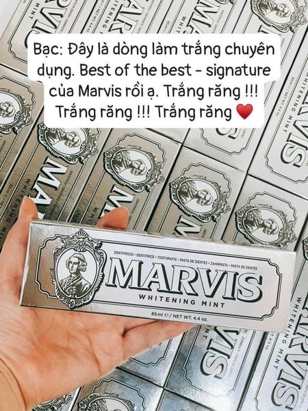 (VAT) Kem đánh răng Marvis - Trắng SMOKERS