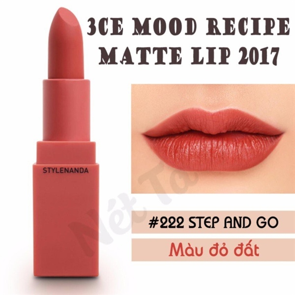 Son Thỏi 3Ce 222 Step And Go - Đỏ Đất