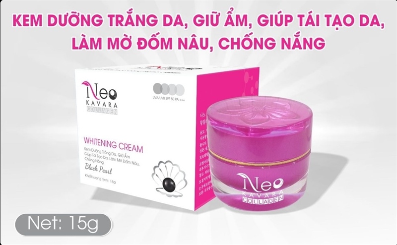 Kem Neo Kavara Collagen dưỡng trắng da, giữ ẩm, giúp tái tạo da, mờ đốm nâu, chống nắng