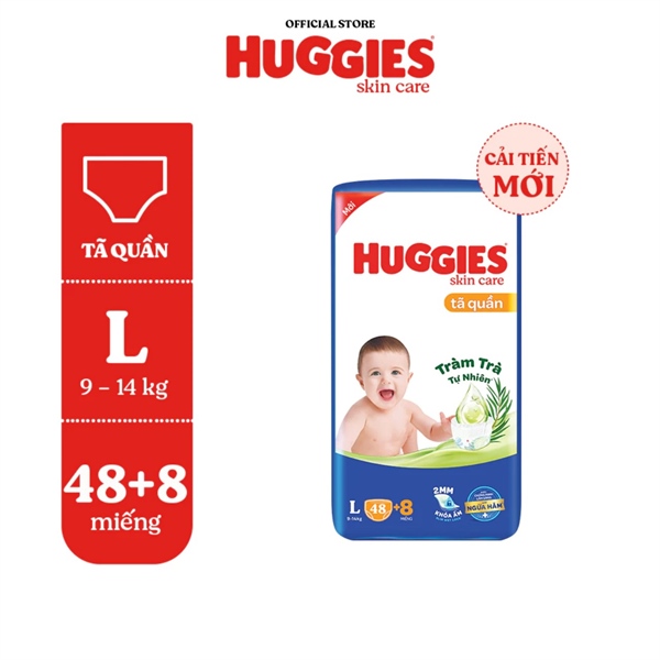 TÃ QUẦN HUGGIES L48+8 SKINCARE