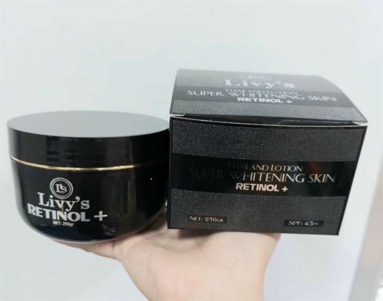 Kem Body Siêu Trắng Chống Nắng SPF 45+++ Livy's RETINOL (Thái Lan) 250g