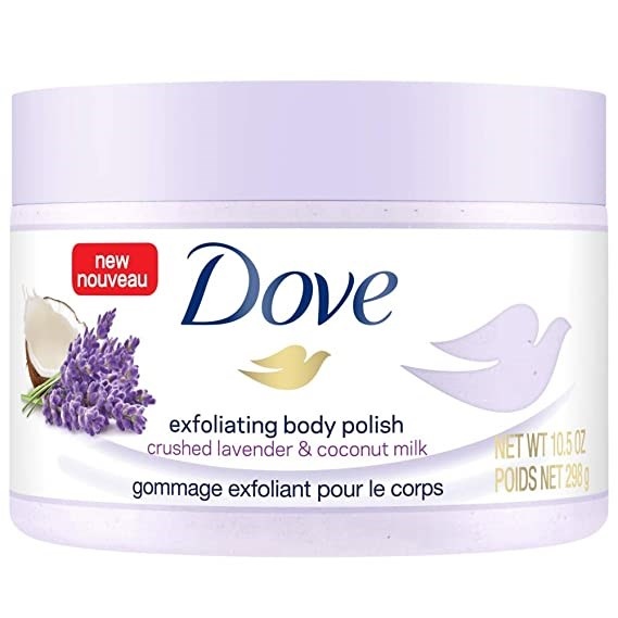 Kem Tẩy Tế Bào Chết Body Dove Hoa Oải Hương & Sữa Dừa (Slovakia) 298g