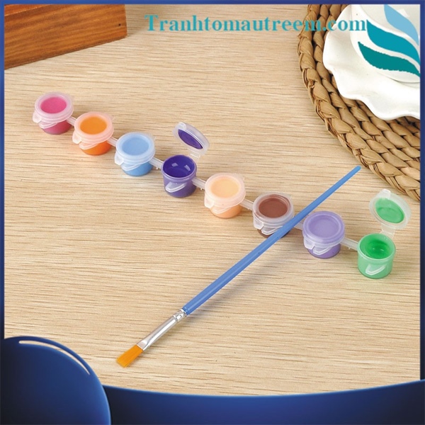 Vỉ 8 màu nước 3ml kèm cọ