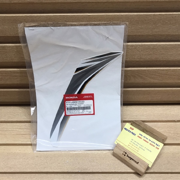 Tem bửng RSX 110 Trắng 09 Phải