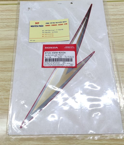 Tem nạ WS 110 đời 09 Đô 313 Phải