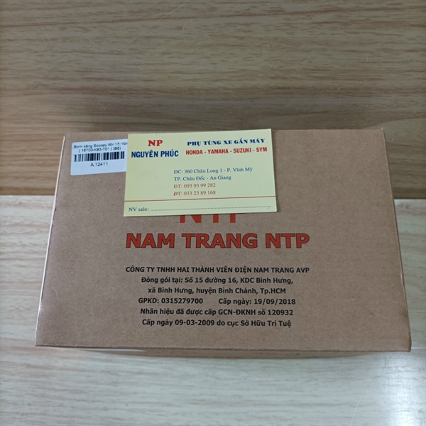 Bơm xăng Scoopy đời 17, 19, ( K93, K2F ) NTP ( 7.9-->389 Om )