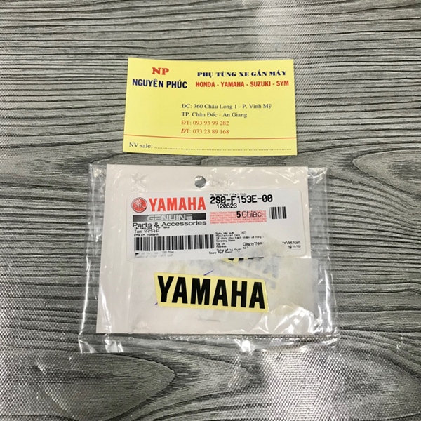 Tem chử Yamaha nhỏ Đen 50mm
