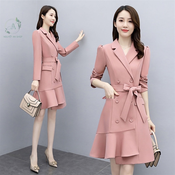 Váy nữ dáng đuôi cá có thắt lưng vải