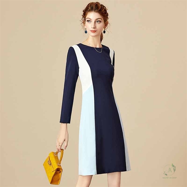 Váy liền đen trắng