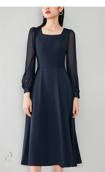Váy nữ hai lớp màu Navy