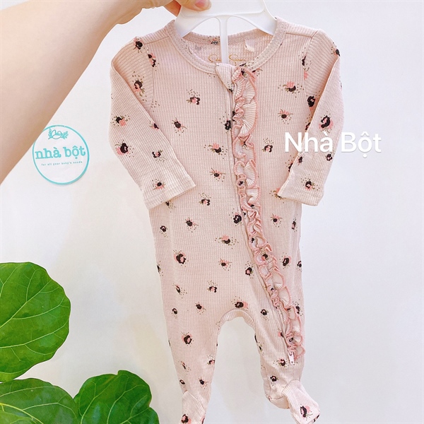Sleepsuit Nhiều hãng 021221 hồng hoa nhỏ