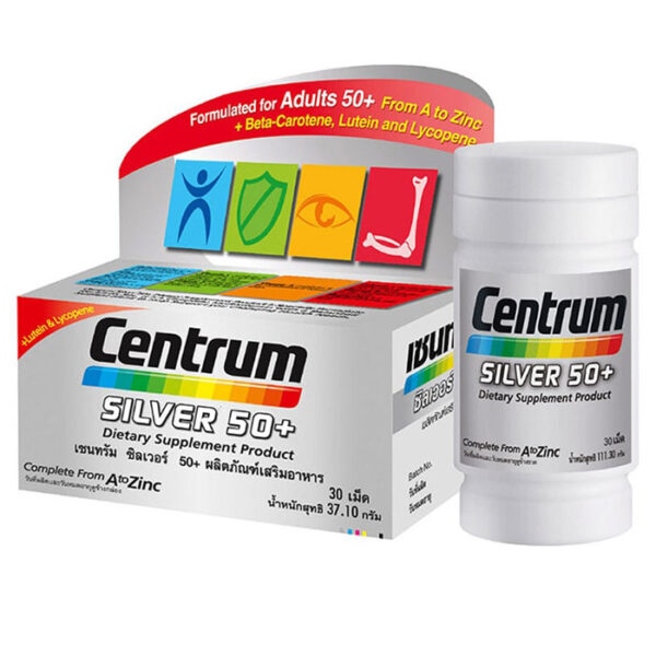 Centrum Silver 50+Thái Lan bổ sung 23 vitamin và chất khoáng( H/30 viên)
