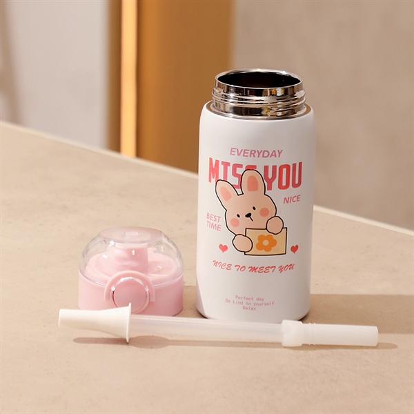 Bình giữ nhiệt nắp trong gấu thỏ HS2033