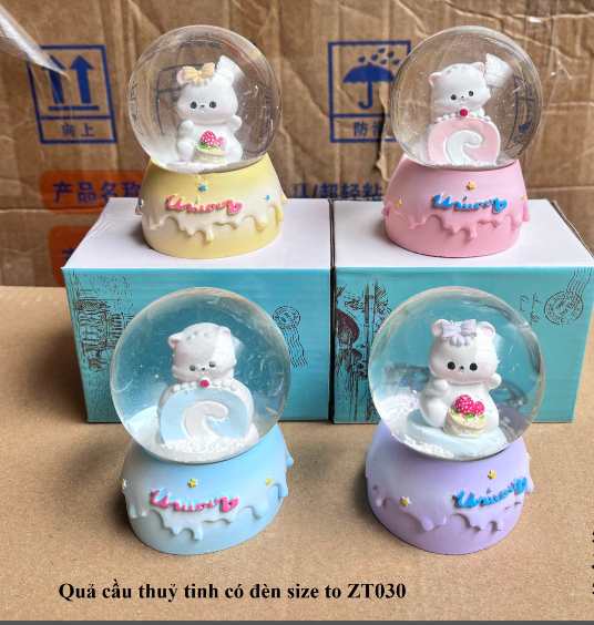 Quả cầu thủy tinh mini có đèn size to-ZT030