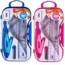 BỘ DỤNG CỤ DELI EKE, COMPA HỘP NHỰA CHÌ KIM G30304