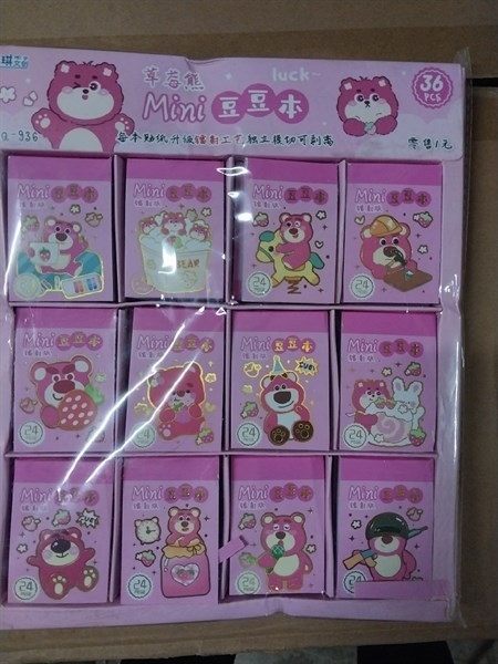ĐỒ CHƠI SỔ STICKER BÉ HỘP 36 GẤU LOTSO